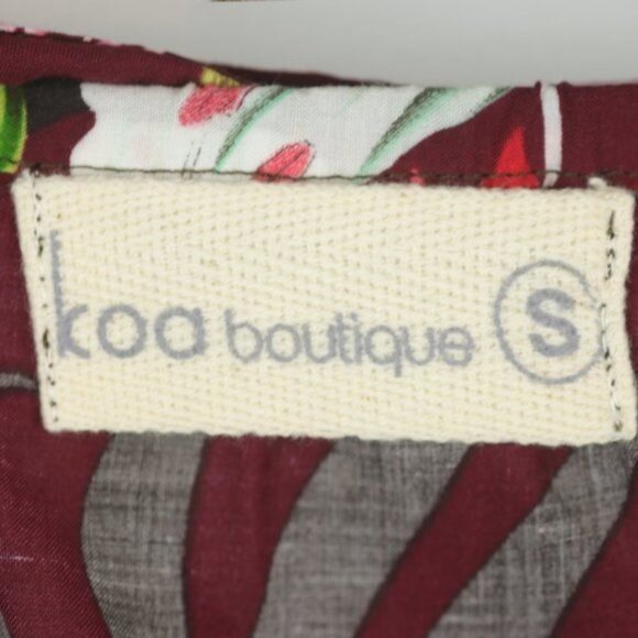 Koa Boutique Women's Small Red Green Tropical Floral Spaghetti Strap Jumpsuit - Picture 7 of 7